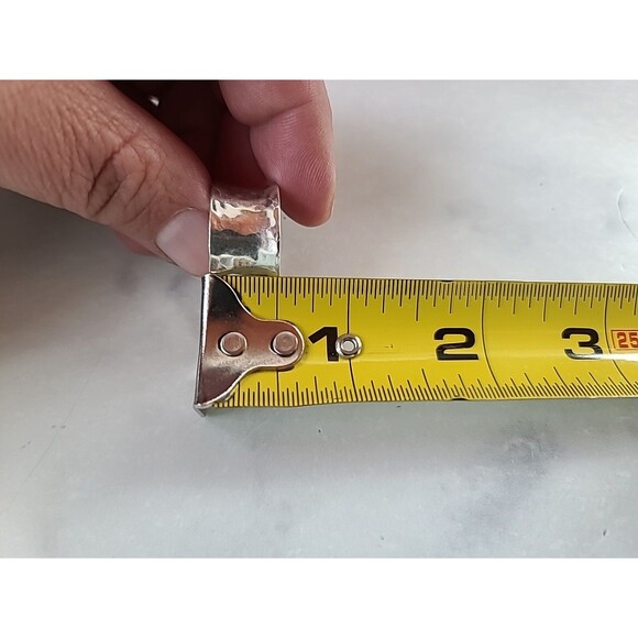 925 Sterling Hammered Silver Band Ring, Size US 8 Vintage - Picture 9 of 10